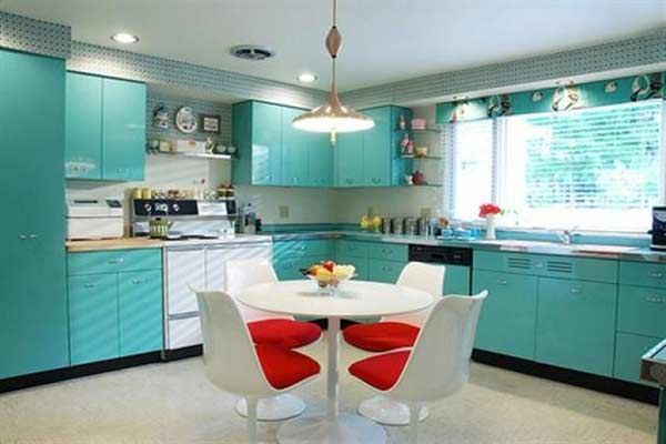 renkli mutfak dolapları